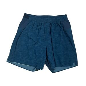 Lululemon Shorts Men Medium Blue Lined Performance 6" Surge Running Gym Trail